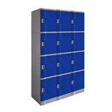 STEELCO ABS PLASTIC LOCKER 4 DOOR TRIPLE BANK 1940 X 1146 X 500MM