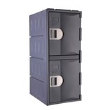 STEELCO HEAVY DUTY HDPE LOCKER 2 TIER HALF HEIGHT 900 X 385 X 500MM