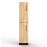 STEELCO LAMINATE LOCKER 2 DOOR 1850 X 400 X 500MM NATURAL OAK