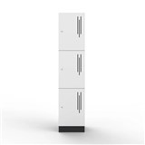 STEELCO LAMINATE LOCKER 3 DOOR 1850 X 400 X 500MM WHITE