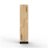 STEELCO LAMINATE LOCKER Z DOOR 1850 X 400 X 500MM NATURAL OAK