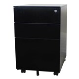 STEELCO TRIMLINE MINI MOBILE PEDESTAL BF 490 X 390 X 500MM BLACK SATIN