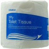 INITIATIVE TOILET ROLL WRAPPED 2PLY 400 SHEET WHITE