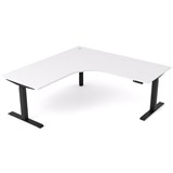 OLG AGILE ELECTRIC TRIPLE 3 COLUMN WORKSTATION LH 1800 X 1800 X 750MM BLACK FRAME WHITE TOP