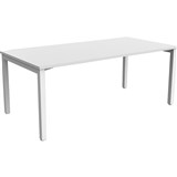 OLG AXIS SINGLE SIDED DESK 1200 X 750MM WHITE FRAME WHITE TOP