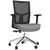 OLG URBAN TASK CHAIR ALLOY BASE WITH ARMS MESH BACK AND MOTION FELT FABRIC SEAT ASH GREY