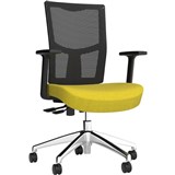 OLG URBAN TASK CHAIR ALLOY BASE WITH ARMS MESH BACK AND MOTION FELT FABRIC SEAT BUMBLEBEE YELLOW