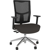 OLG URBAN TASK CHAIR ALLOY BASE WITH ARMS MESH BACK AND MOTION FELT FABRIC SEAT CHARCOAL GREY