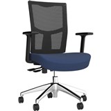 OLG URBAN TASK CHAIR ALLOY BASE WITH ARMS MESH BACK AND MOTION FELT FABRIC SEAT DEEP BLUE