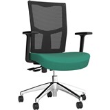 OLG URBAN TASK CHAIR ALLOY BASE WITH ARMS MESH BACK AND MOTION FELT FABRIC SEAT EMERALD GREEN