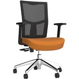 OLG URBAN TASK CHAIR ALLOY BASE WITH ARMS MESH BACK AND MOTION FELT FABRIC SEAT SUNSET ORANGE