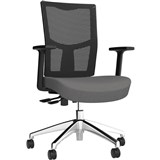 OLG URBAN TASK CHAIR ALLOY BASE WITH ARMS MESH BACK AND MOTION FELT FABRIC SEAT STONE GREY