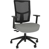 OLG URBAN TASK CHAIR NYLON BASE WITH ARMS MESH BACK AND MOTION FELT FABRIC SEAT ASH GREY