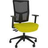 OLG URBAN TASK CHAIR NYLON BASE WITH ARMS MESH BACK AND MOTION FELT FABRIC SEAT BUMBLEBEE YELLOW
