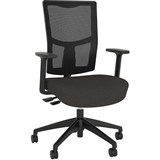 OLG URBAN TASK CHAIR NYLON BASE WITH ARMS MESH BACK AND MOTION FELT FABRIC SEAT CHARCOAL GREY