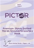 PICTOR COLOURED A4 64 PAGE GROUND  GRASS  SKY EXERCISE BOOK 24MM DOTTED THIRDS PISCES