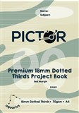 PICTOR PREMIUM A4 96 PAGE PROJECT BOOK 18MM PLAINDOTTED THIRDS 70GSM AQUARIUS