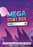 PICTOR PREMIUM 330 X 240MM 64 PAGE MEGA STORY BOOK 24MM PLAIN  DOTTED THIRDS 24MM 100GSM PINK MOON