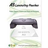 GOLD SOVEREIGN LAMINATING POUCH ADHESIVE 100 MICRON FULL GLOSS A3 303 X 426MM PACK 100