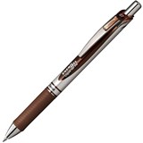 PENTEL BL77 ENERGEL RETRACTABLE GEL INK PEN 07MM BROWN BOX 12