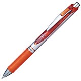 PENTEL BL77 ENERGEL RETRACTABLE GEL INK PEN 07MM ORANGE BOX 12