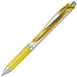 PENTEL BL77 ENERGEL RETRACTABLE GEL INK PEN 07MM YELLOW BOX 12