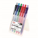 PENTEL BLN105 ENERGEL X RETRACTABLE GEL INK PEN FINE 05MM ASSORTED PACK 6