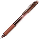 PENTEL BLN105 ENERGELX RETRACTABLE GEL INK PEN FINE 05MM BROWN BOX 12