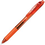 PENTEL BLN105 ENERGELX RETRACTABLE GEL INK PEN FINE 05MM ORANGE BOX 12