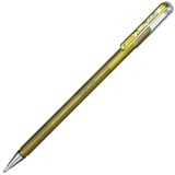 PENTEL K110 HYBRID DUAL METALLIC GEL INK PEN 10MM GOLD BOX 12
