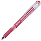 PENTEL K230 HYBRID GEL GRIP DX GEL INK PEN 10MM METALLIC RED BOX 12