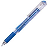 PENTEL K230 HYBRID GEL GRIP DX GEL INK PEN 10MM METALLIC BLUE BOX 12