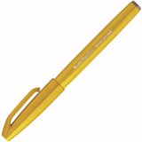 PENTEL SES15C BRUSH SIGN PEN MARKER YELLOW BOX 10