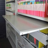 STEELCO TAMBOUR DOOR CABINET PULL OUT SHELF 900MM SATIN SILVER