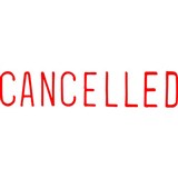 XSTAMPER CXBN 1119 PREINKED MESSAGE STAMP CANCELLED 42 X 13MM RED
