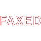 XSTAMPER CXBN 1346 PREINKED MESSAGE STAMP FAXED 42 X 13MM RED