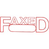 XSTAMPER CXBN 1350 PREINKED MESSAGE STAMP FAXEDDATE 42 X 13MM RED