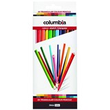 COLUMBIA COLOURSKETCH TRIANGULAR PENCIL ASSORTED PACK 24