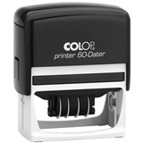 COLOP P60D CUSTOM MADE PRINTER SELFINKING DATE STAMP 76 X 37MM