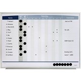 QUARTET PERSONNEL MATRIX BOARD INOUT 580 X 410MM WHITE