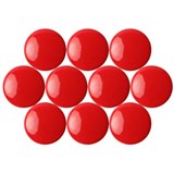 QUARTET MAGNETIC BUTTONS 20MM RED PACK 10