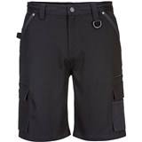 PORTWEST SLIM FIT STRETCH SHORTS BLACK 97