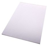 QUILL RULED WRITING PAD A4 80LF SUPER BANK WHITE