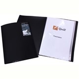 QUILL PREMIUM FIXED DISPLAY BOOK 20 POCKET A3 BLACK