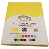 RAINBOW COVER PAPER 125GSM A3 SUNLIGHT YELLOW PACK 100