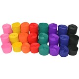 RAINBOW STREAMERS CREPE 35MM X 13M ASSORTED PACK 48