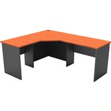 RAPID WORKER CORNER WORKSTATION COMPLETE 1800 X 1500 X 600MM CHERRYIRONSTONE