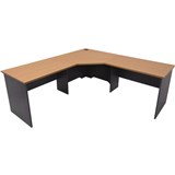 RAPID WORKER CORNER WORKSTATION COMPLETE 2100 X 1800 X 600MM BEECHIRONSTONE