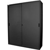 STEELCO SLIDING DOOR CABINET 3 SHELVES 1830 X 1500 X 465MM GRAPHITE RIPPLE