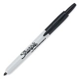 SHARPIE RETRACTABLE PERMANENT MARKER BULLET FINE 10MM BLACK